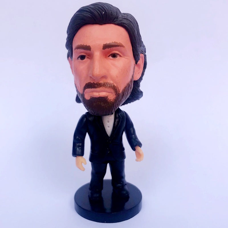 Football Star Figurine Set – Spain Argentina Brazil Soccer Player Collectible Dolls, Football Fan Gift Action Figure Model