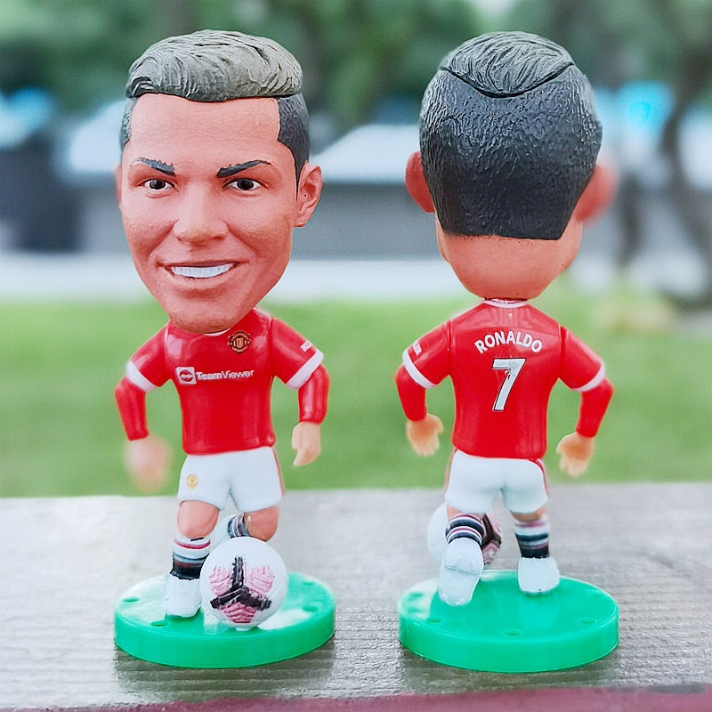 Football Star Figurine Set – Spain Argentina Brazil Soccer Player Collectible Dolls, Football Fan Gift Action Figure Model