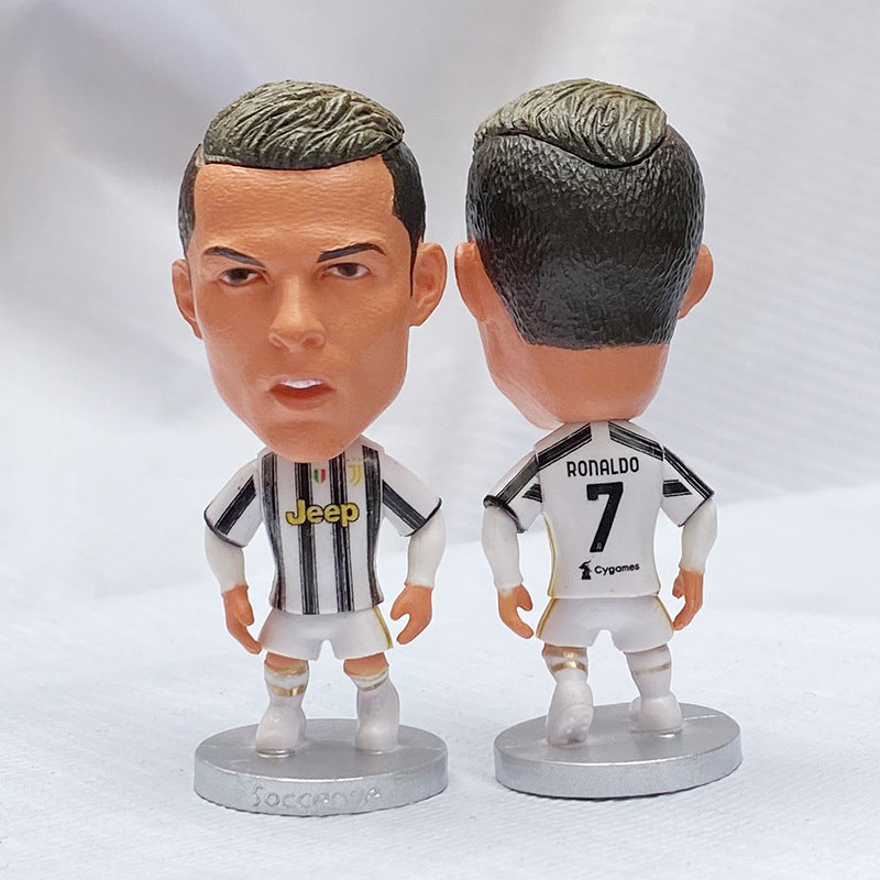 Football Star Figurine Set – Spain Argentina Brazil Soccer Player Collectible Dolls, Football Fan Gift Action Figure Model