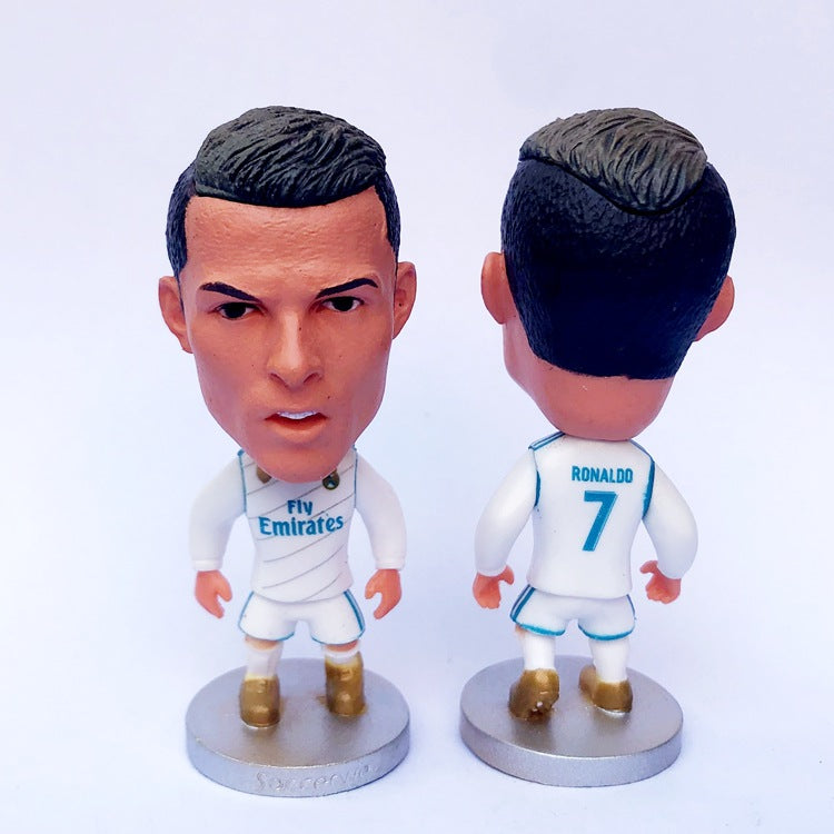 Football Star Figurine Set – Spain Argentina Brazil Soccer Player Collectible Dolls, Football Fan Gift Action Figure Model
