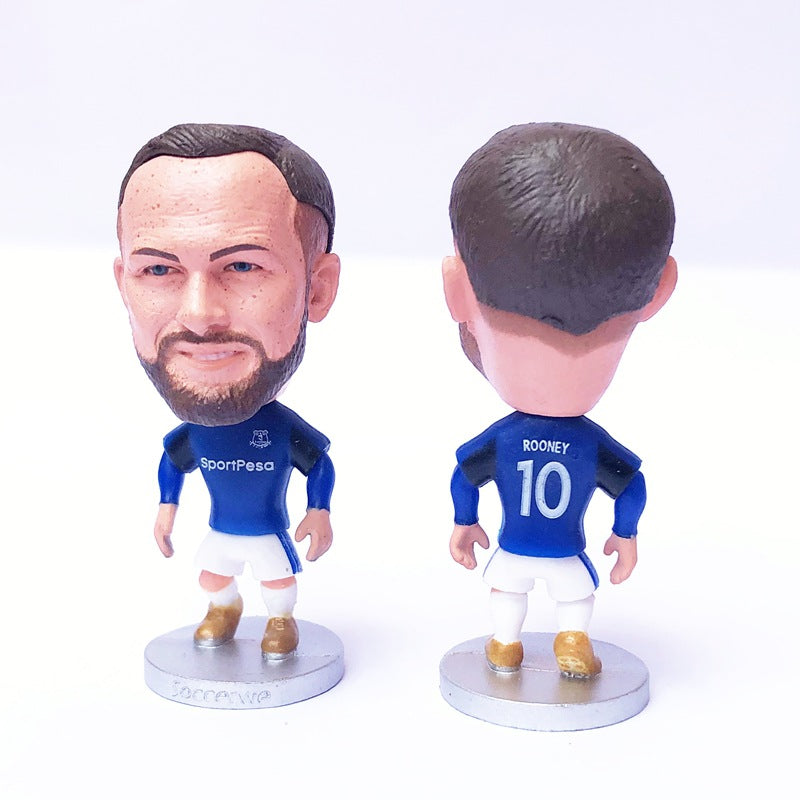 Football Star Figurine Set – Spain Argentina Brazil Soccer Player Collectible Dolls, Football Fan Gift Action Figure Model