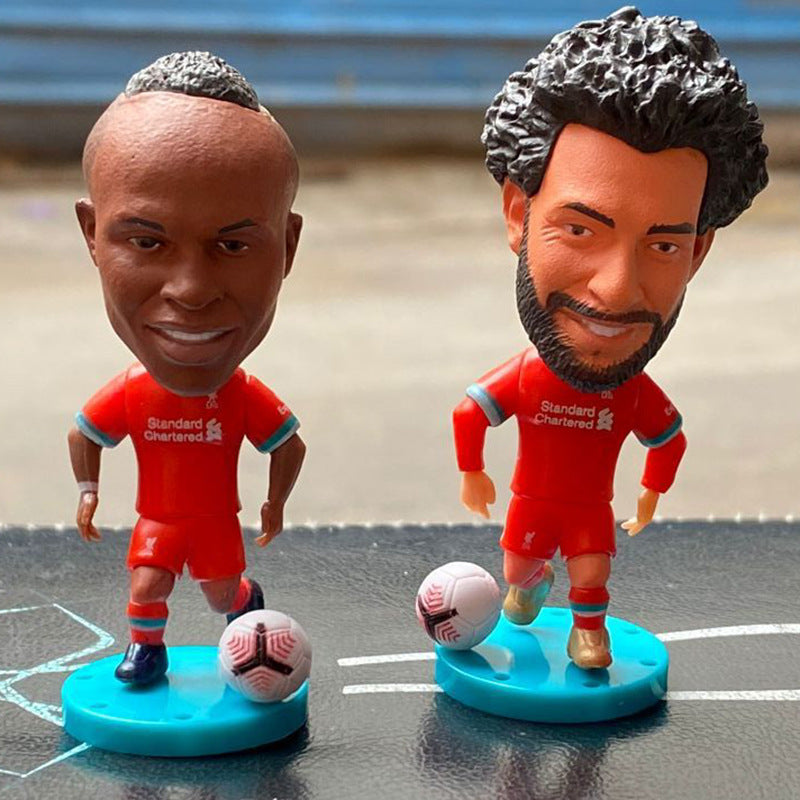 Football Star Figurine Set – Spain Argentina Brazil Soccer Player Collectible Dolls, Football Fan Gift Action Figure Model