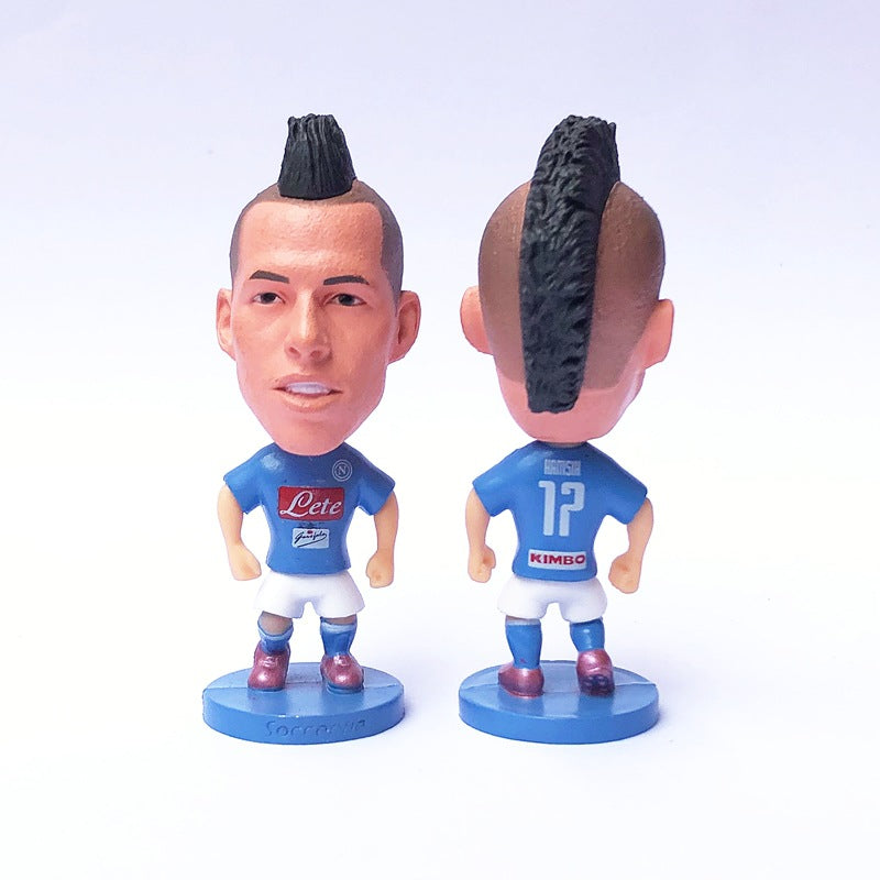 Football Star Figurine Set – Spain Argentina Brazil Soccer Player Collectible Dolls, Football Fan Gift Action Figure Model