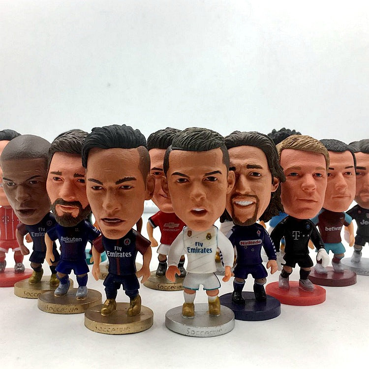 Football Star Figurine Set – Spain Argentina Brazil Soccer Player Collectible Dolls, Football Fan Gift Action Figure Model
