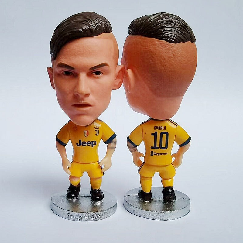 Football Star Figurine Set – Spain Argentina Brazil Soccer Player Collectible Dolls, Football Fan Gift Action Figure Model