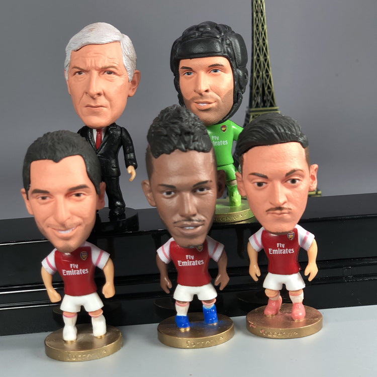 Football Star Figurine Set – Spain Argentina Brazil Soccer Player Collectible Dolls, Football Fan Gift Action Figure Model