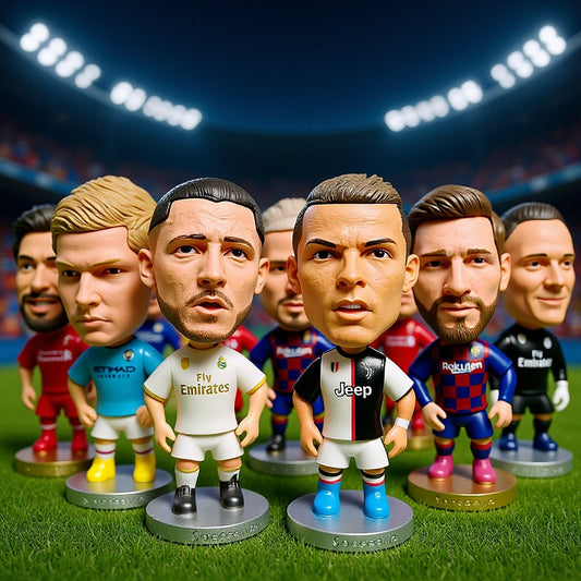 Football Star Figurine Set – Spain Argentina Brazil Soccer Player Collectible Dolls, Football Fan Gift Action Figure Model