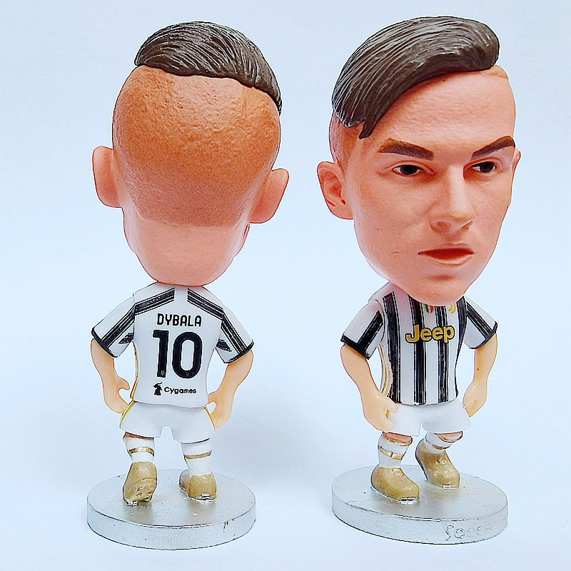 Football Star Figurine Set – Spain Argentina Brazil Soccer Player Collectible Dolls, Football Fan Gift Action Figure Model