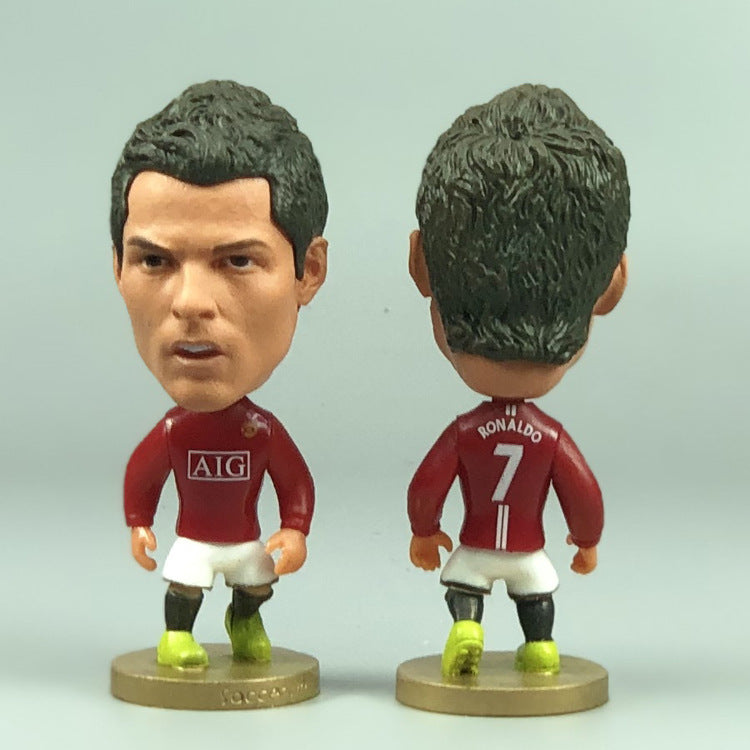 Football Star Figurine Set – Spain Argentina Brazil Soccer Player Collectible Dolls, Football Fan Gift Action Figure Model