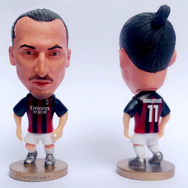 Football Star Figurine Set – Spain Argentina Brazil Soccer Player Collectible Dolls, Football Fan Gift Action Figure Model