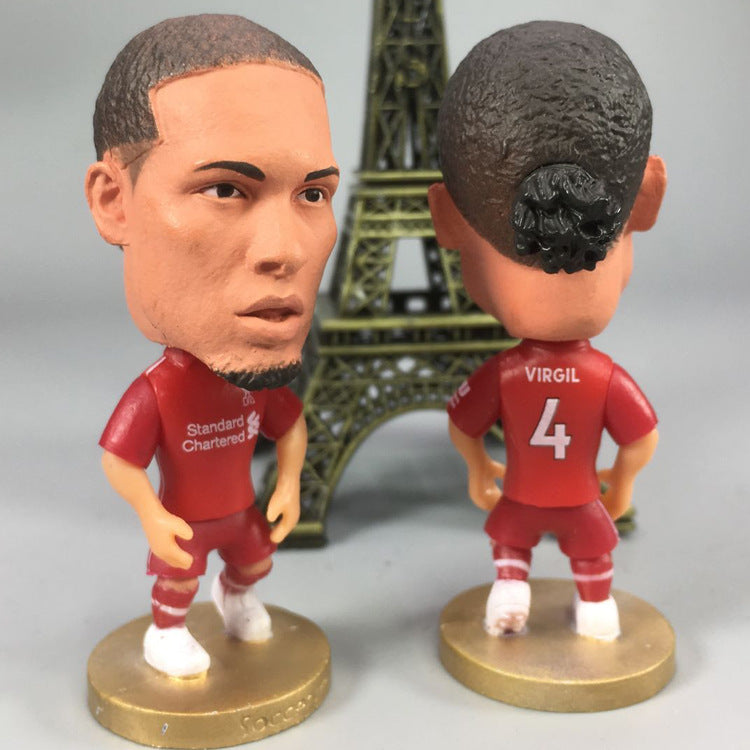 Football Star Figurine Set – Spain Argentina Brazil Soccer Player Collectible Dolls, Football Fan Gift Action Figure Model
