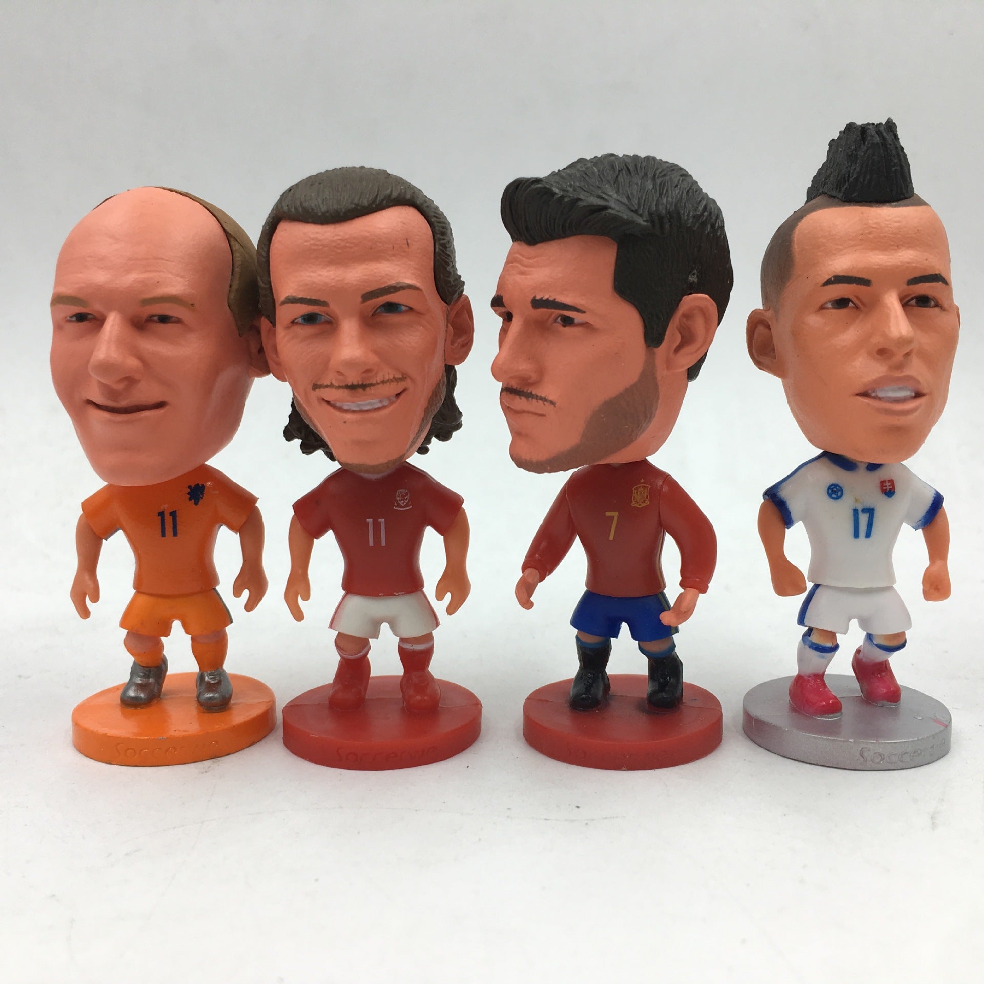 Football Star Figurine Set – Spain Argentina Brazil Soccer Player Collectible Dolls, Football Fan Gift Action Figure Model
