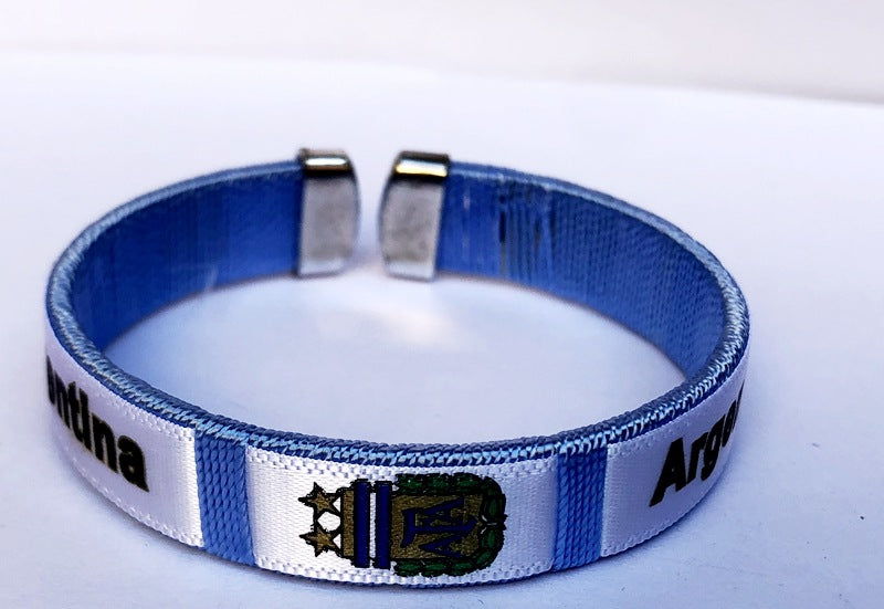 Football fan wristbands Spain Brazil Portugal Argentina France Italy string wristbands fan accessories-a806-b612b751e30b