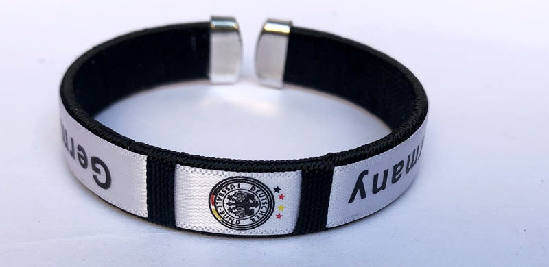 Football fan wristbands Spain Brazil Portugal Argentina France Italy string wristbands fan accessories