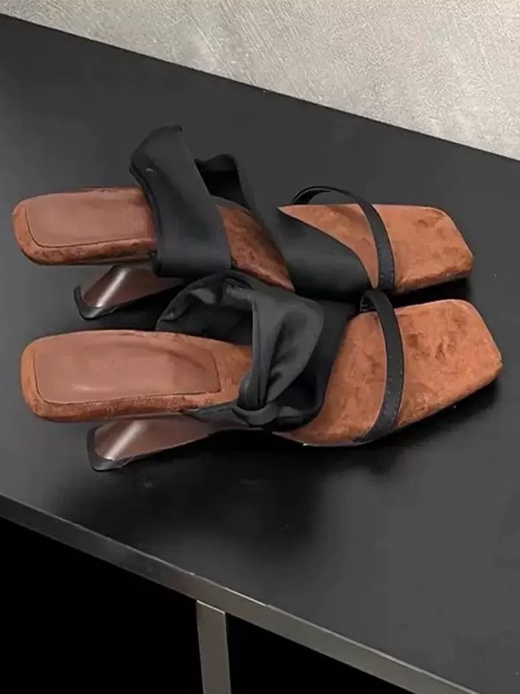 French Vintage Ribbon Sandals Shoes