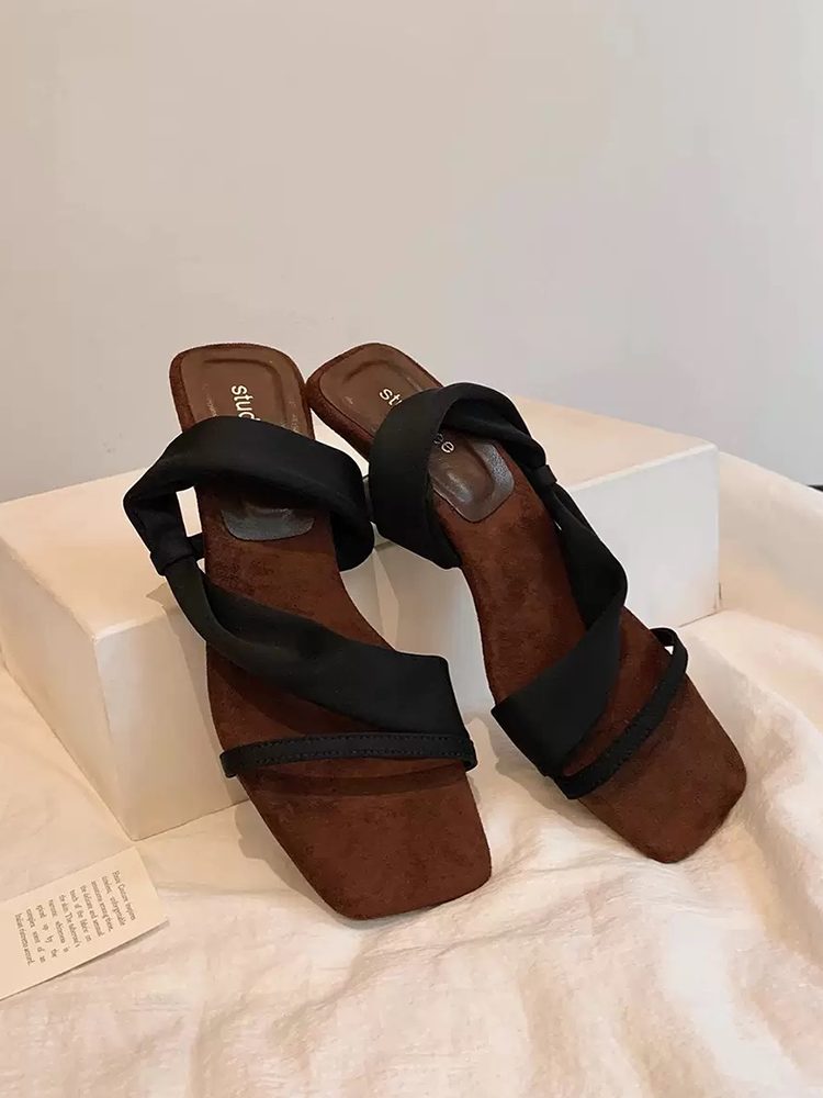 French Vintage Ribbon Sandals Shoes