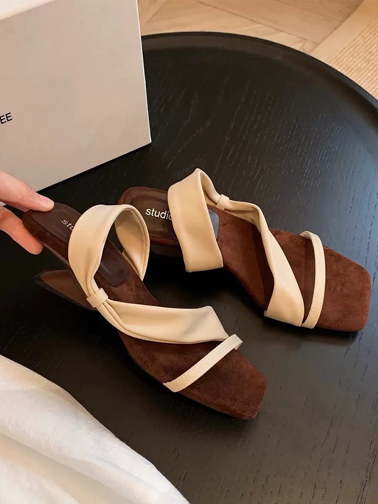 French Vintage Ribbon Sandals Shoes
