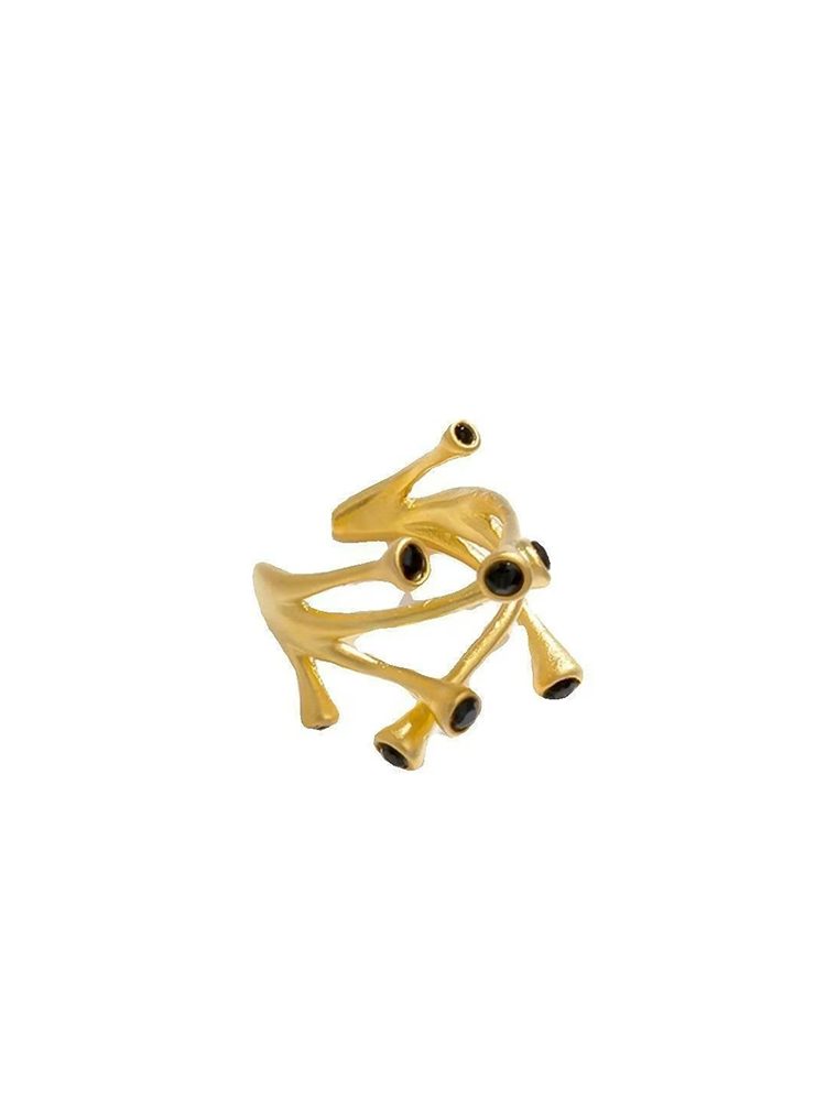 Frog Finger Clip-On Earrings – Gold & Silver Stainless Steel (No Piercing)