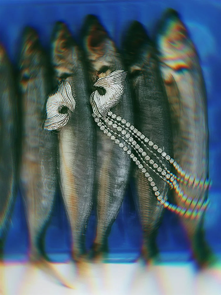 Fairies Whisper Fish Market Marine biology style dangling earrings with organic form