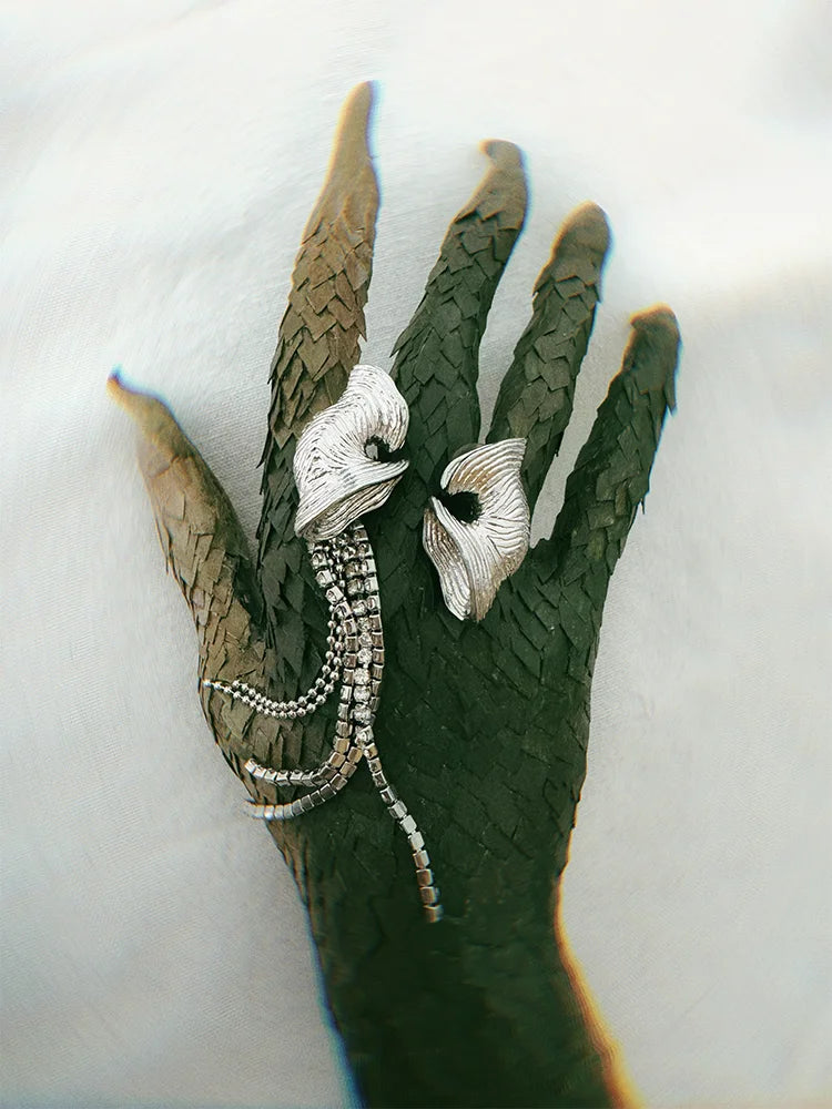 Fairies Whisper Fish Market Contemporary long earrings inspired by underwater creatures