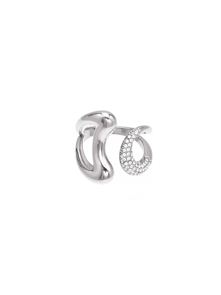 Hight Quality Heart Open Ring Gold Sier 18k S925 W | 18K ... - view 2