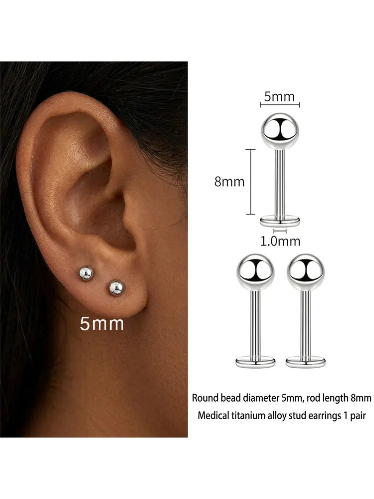 ASTM F136 Titanium Piercing Care Studs - view 9