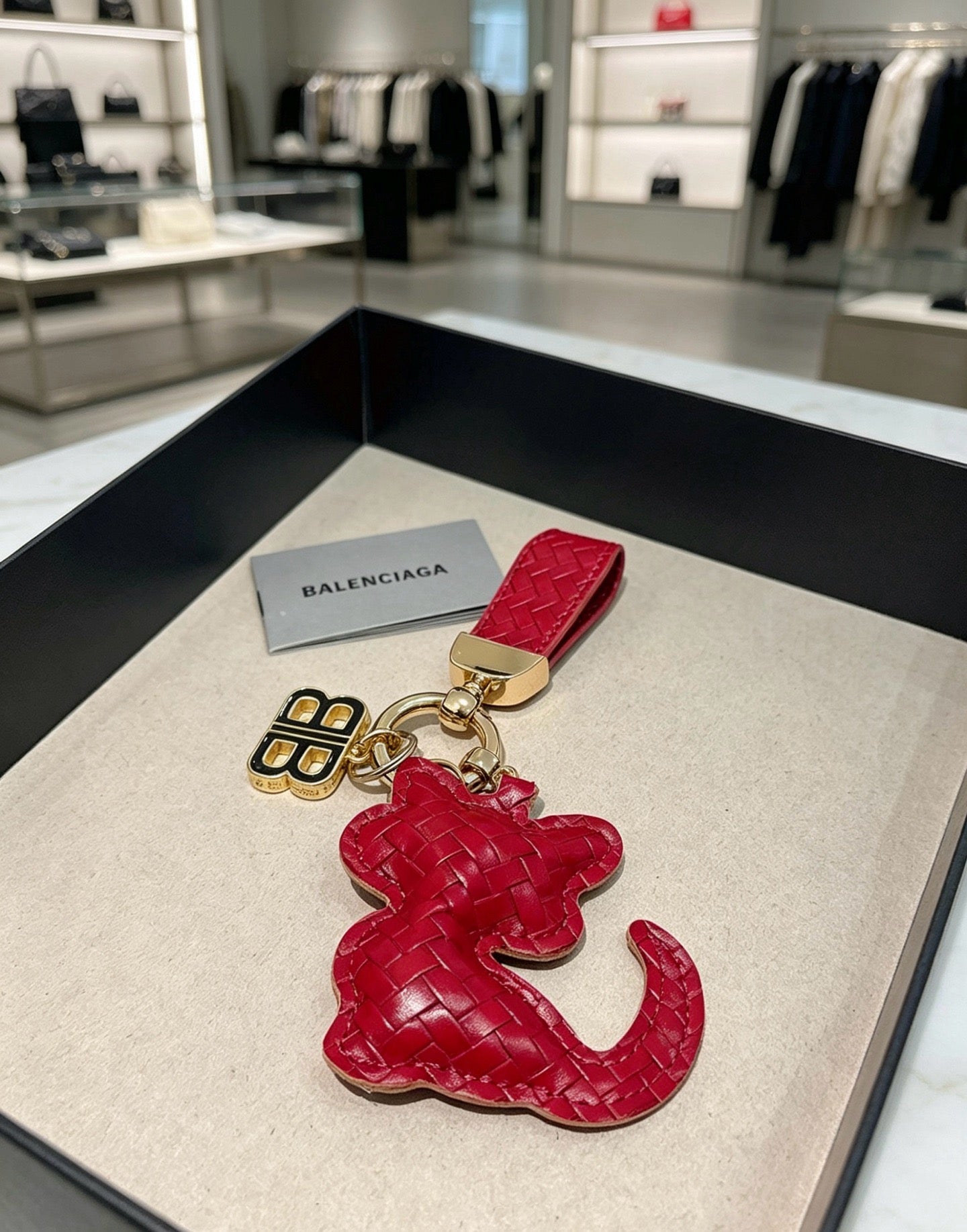 Vintage Authentic Chanel Gold-Tone Turn-Lock Key ring