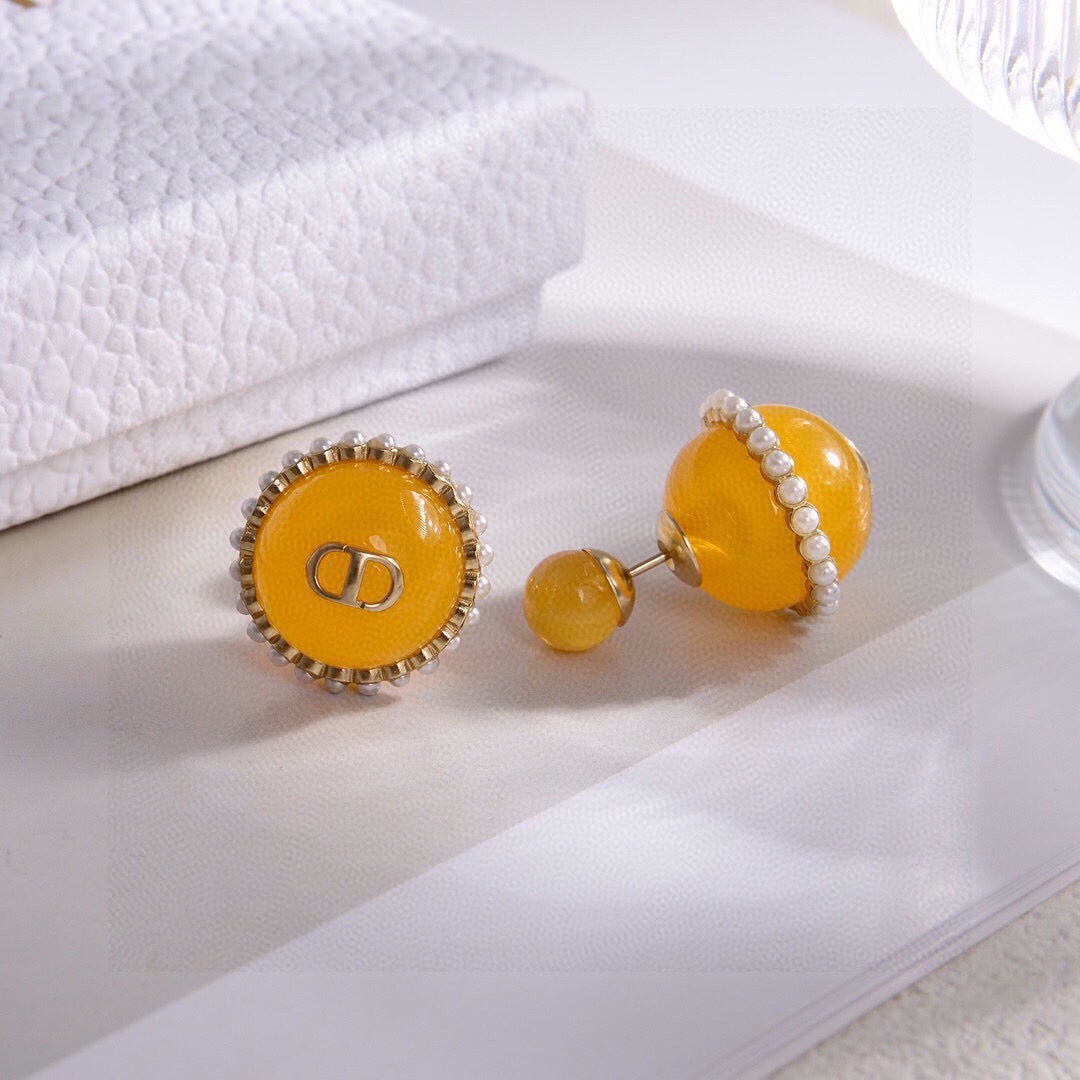 Vintage Authentic Gold-Tone Turn-Lock Earrings