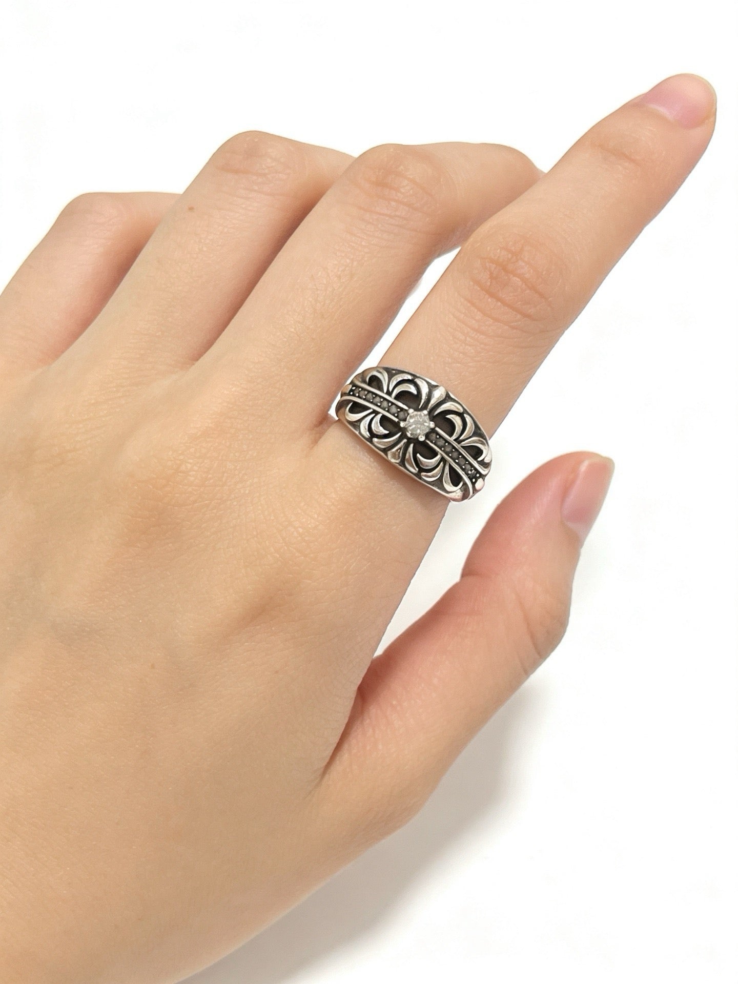Vintage Authentic Gold-Tone Turn-Lock Ring