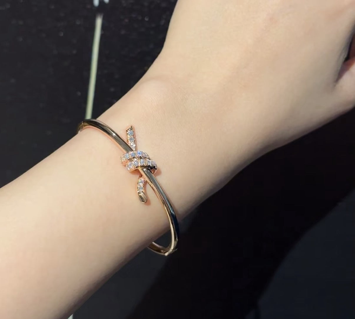 Vintage Authentic Gold-Tone Turn-Lock Bracelet