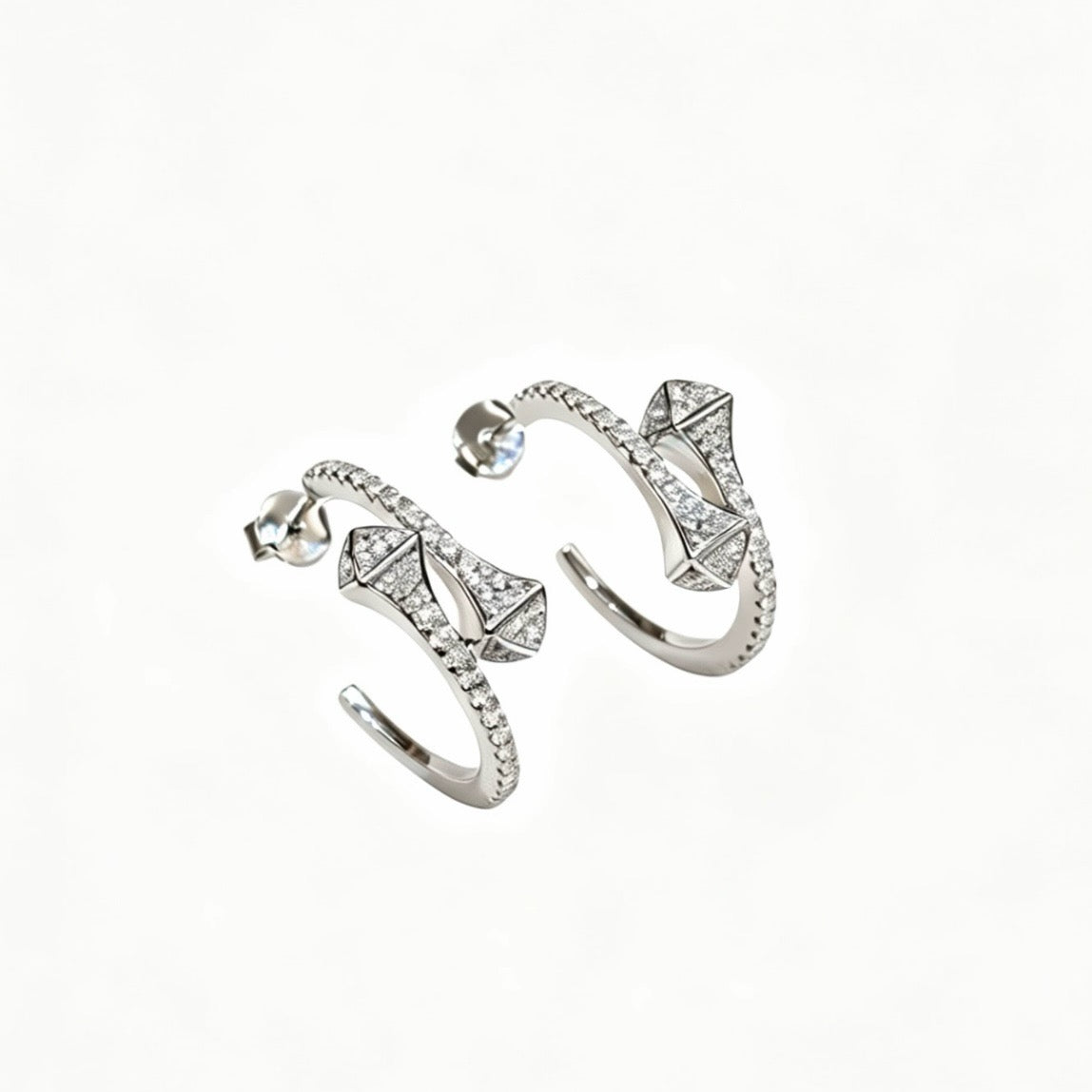 Vintage Authentic Gold-Tone Turn-Lock Earrings