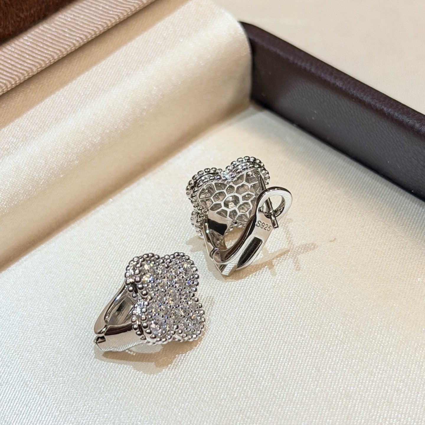 Vintage Authentic Gold-Tone Turn-Lock Earrings