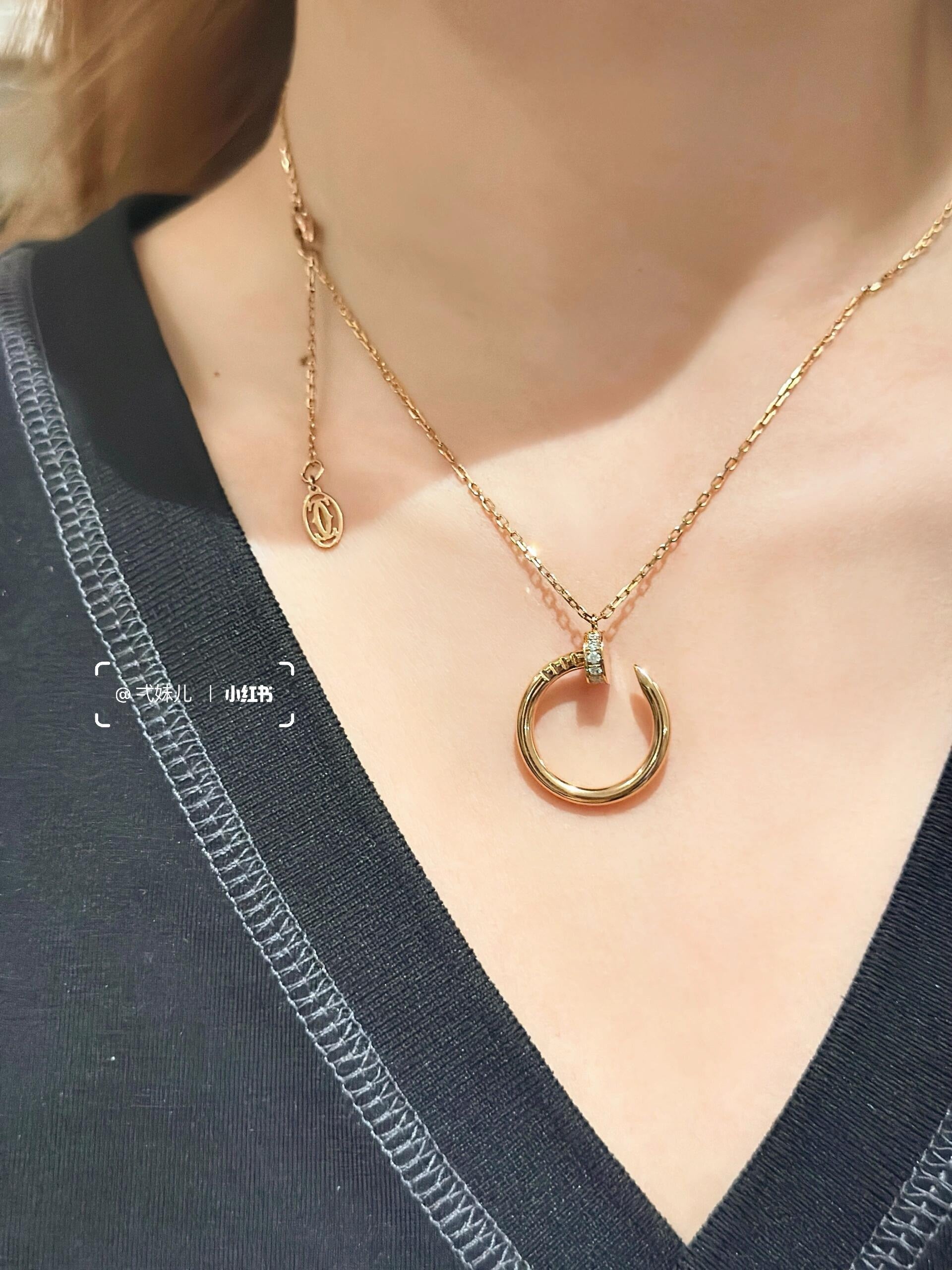 Vintage Authentic Gold-Tone Turn-Lock Necklace