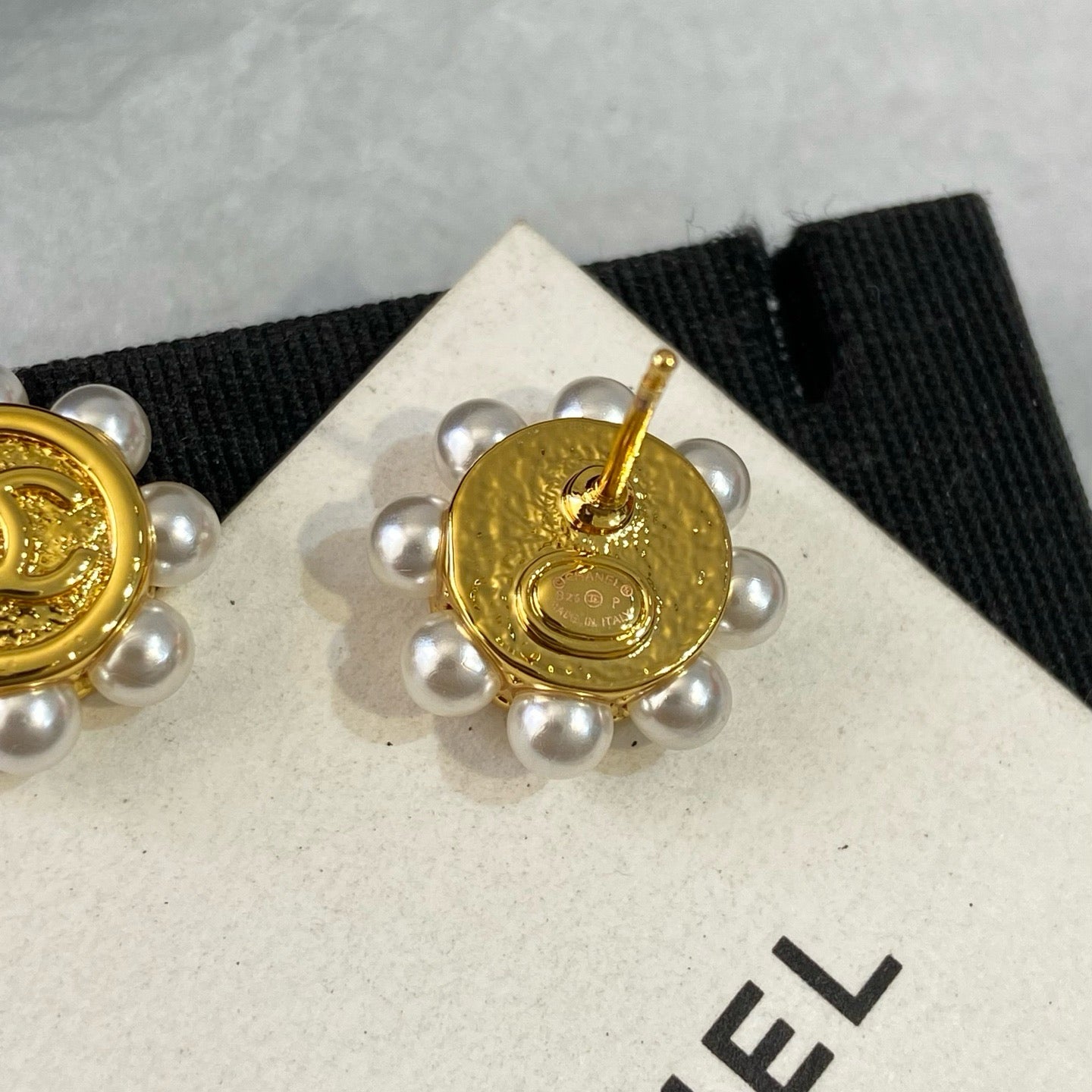 Vintage Authentic Gold-Tone Turn-Lock Earrings