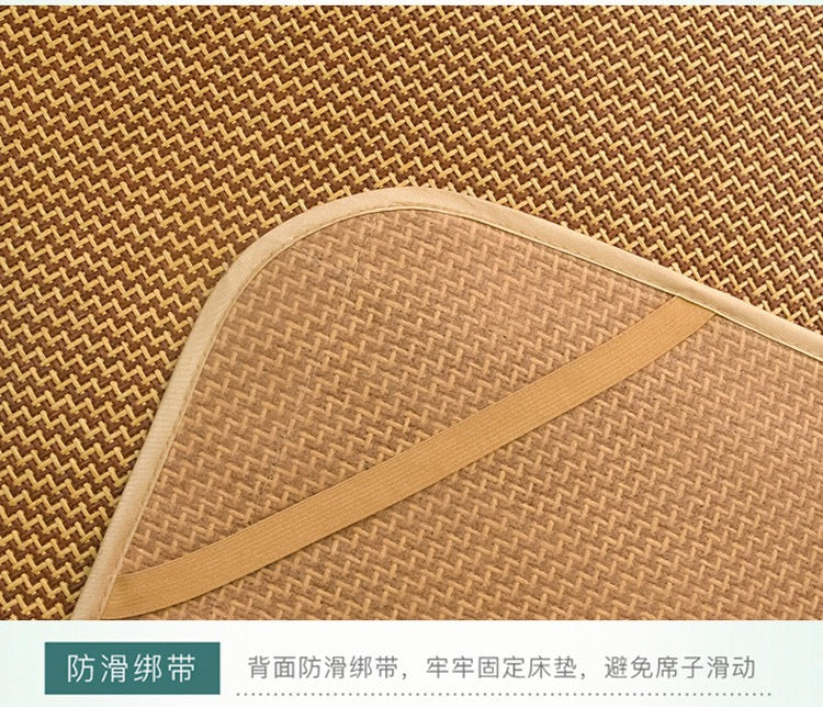 Hand-Woven Natural Rattan Cooling Bed Sheet & Pillowcase Set