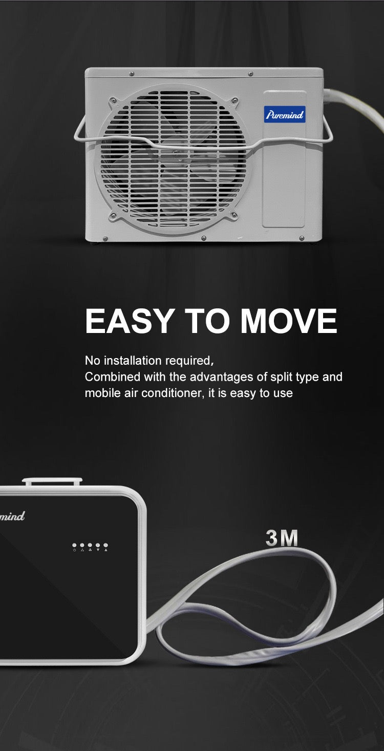 Climatiseur Split Portable Détachable (Petit 1 CV) | Pour VR, Extérieur & Maison | Ultra-Silencieux