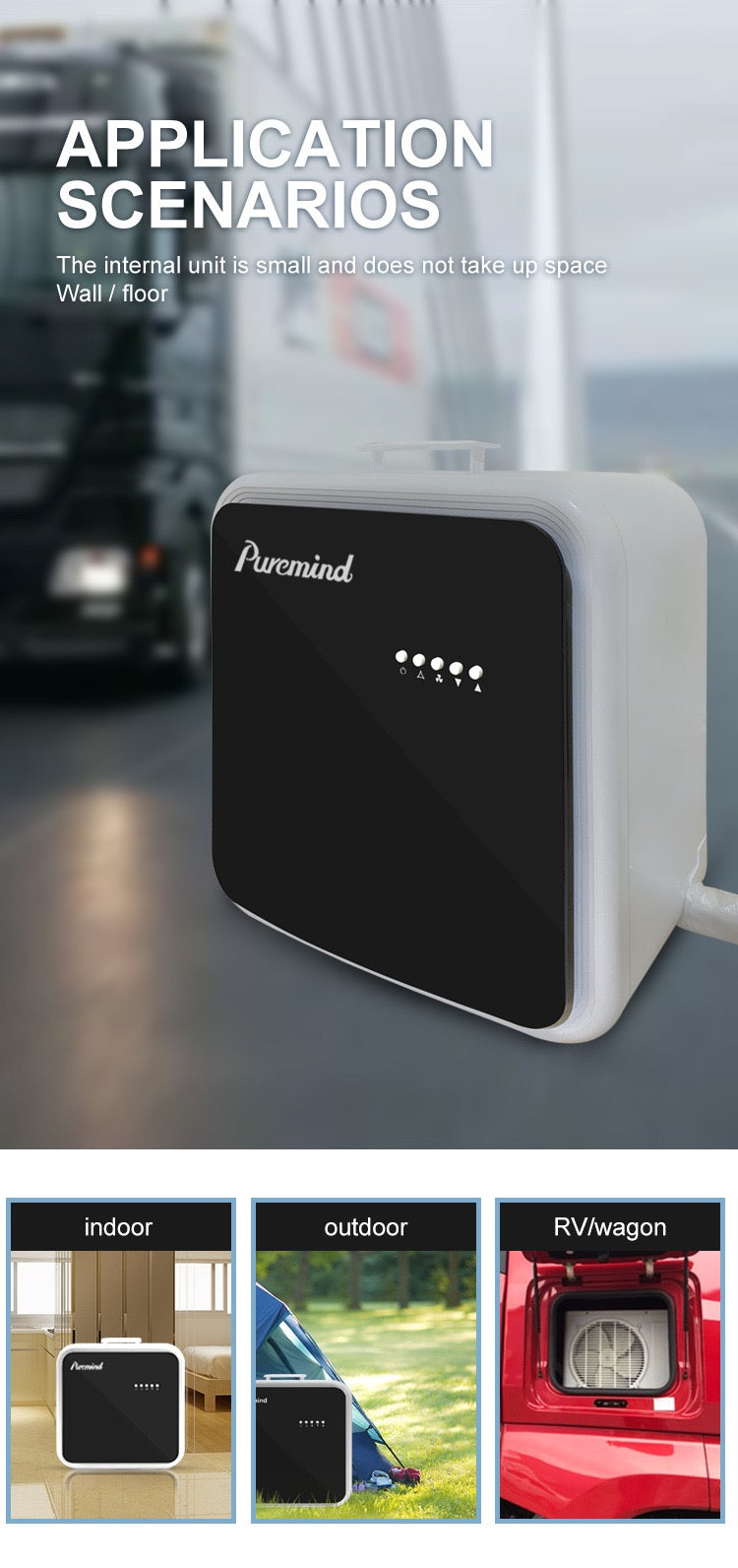 Climatiseur Split Portable Détachable (Petit 1 CV) | Pour VR, Extérieur & Maison | Ultra-Silencieux