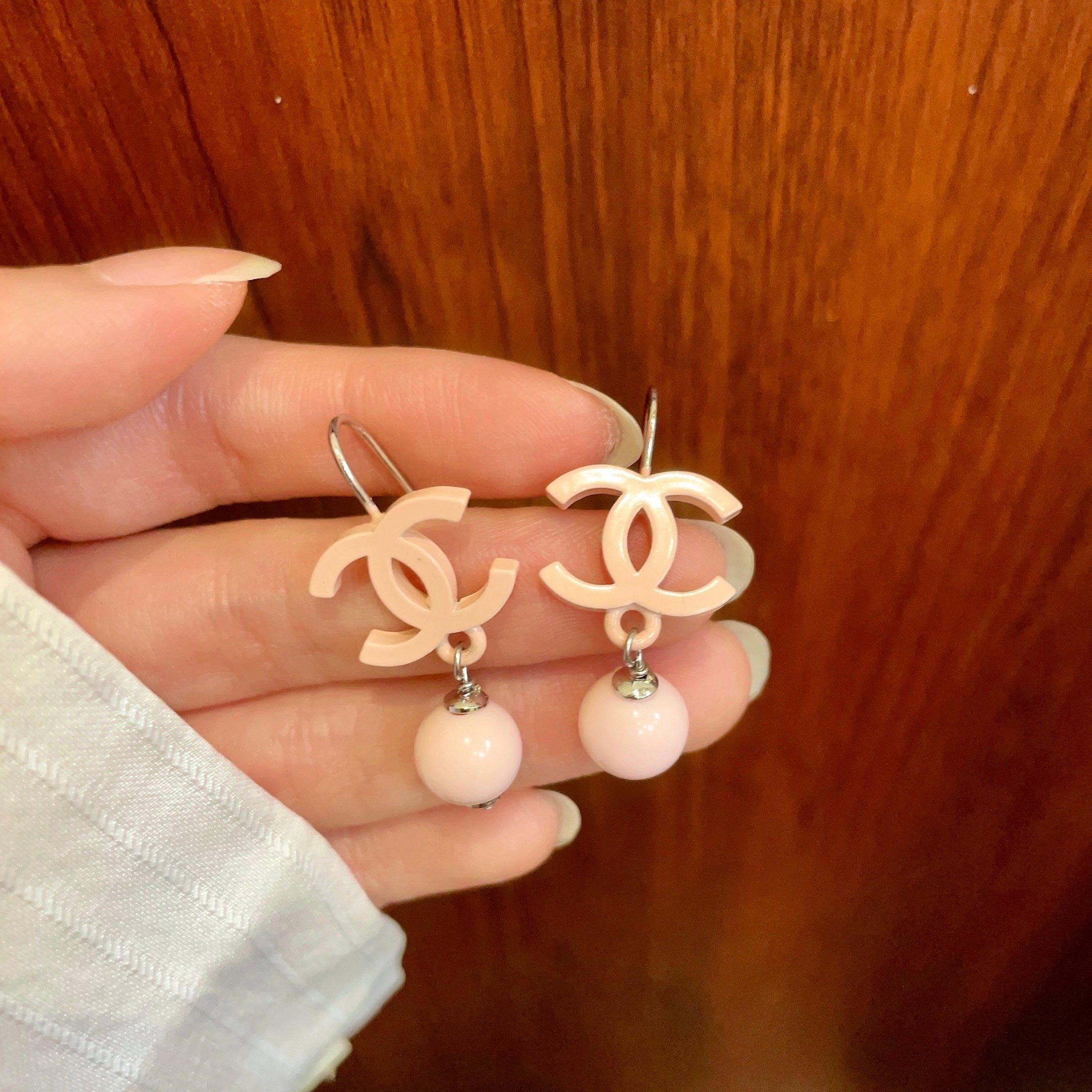 Vintage Authentic Gold-Tone Turn-Lock Earrings