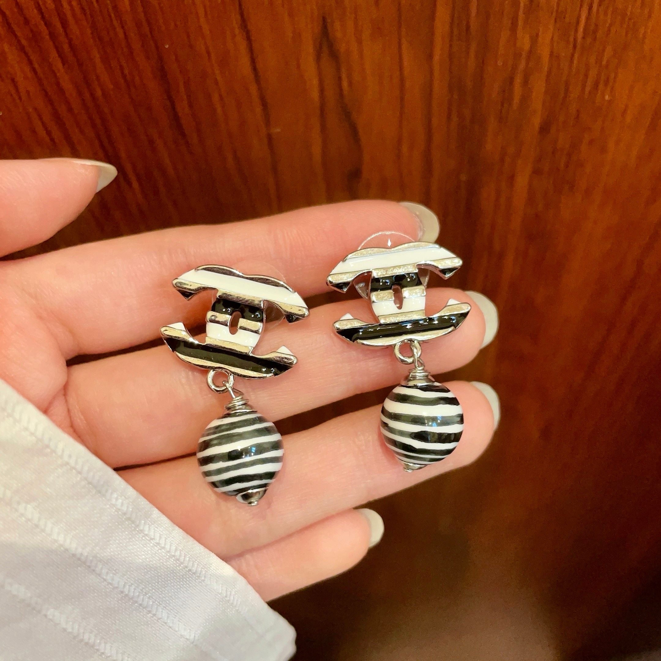Vintage Authentic Gold-Tone Turn-Lock Earrings