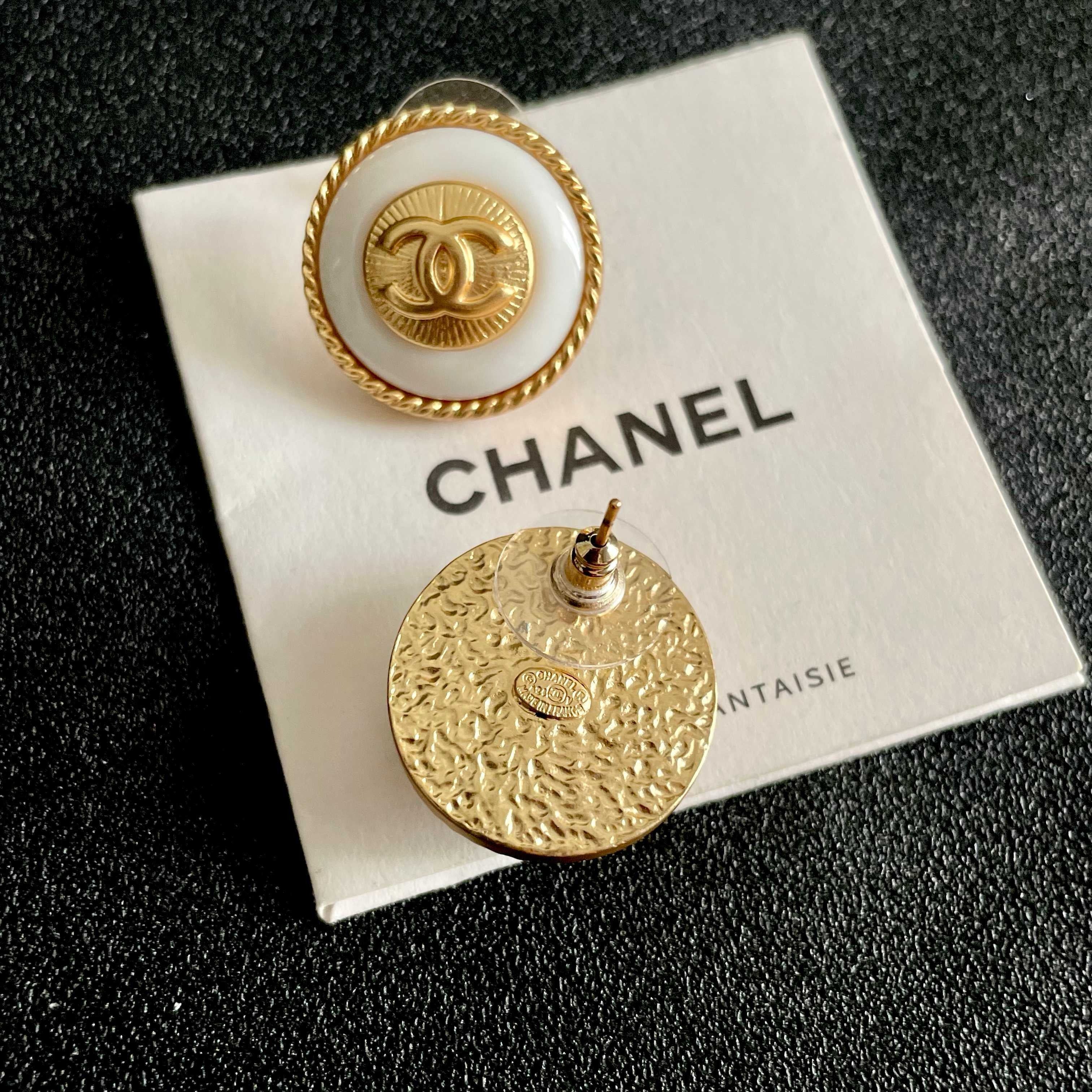 Vintage Authentic Gold-Tone Turn-Lock Earrings