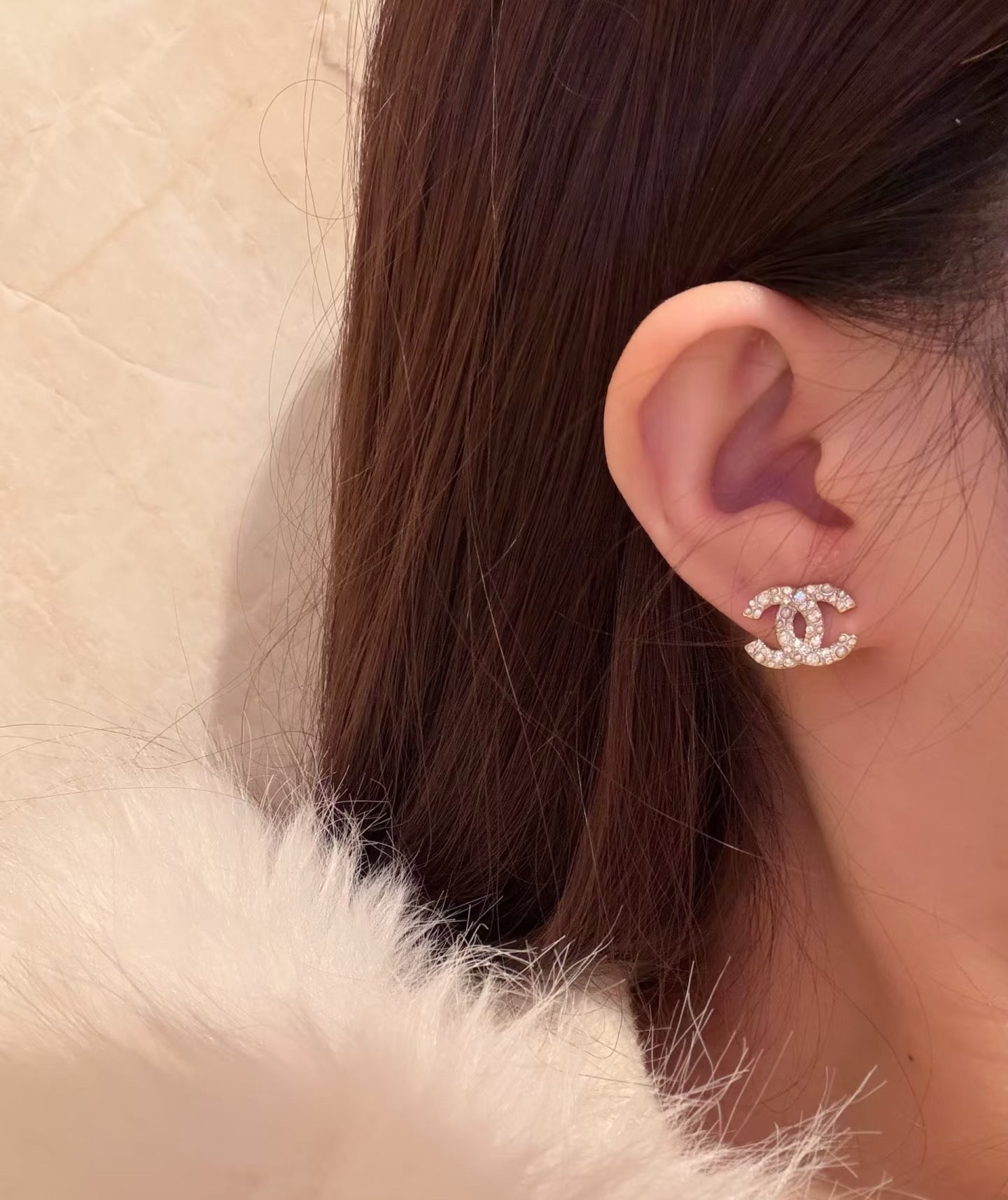 Vintage Authentic Gold-Tone Turn-Lock Earrings