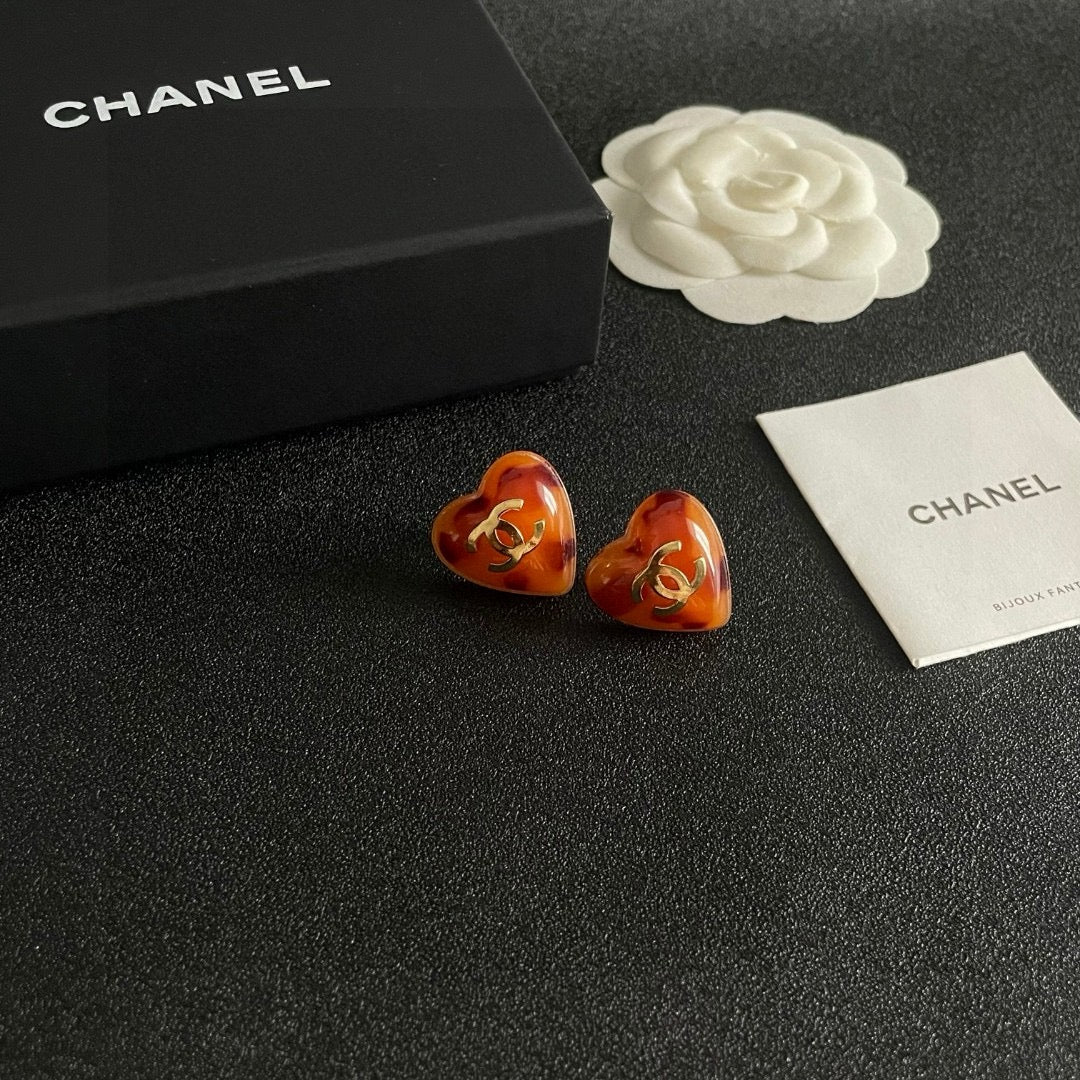 Vintage Authentic Gold-Tone Turn-Lock Earrings