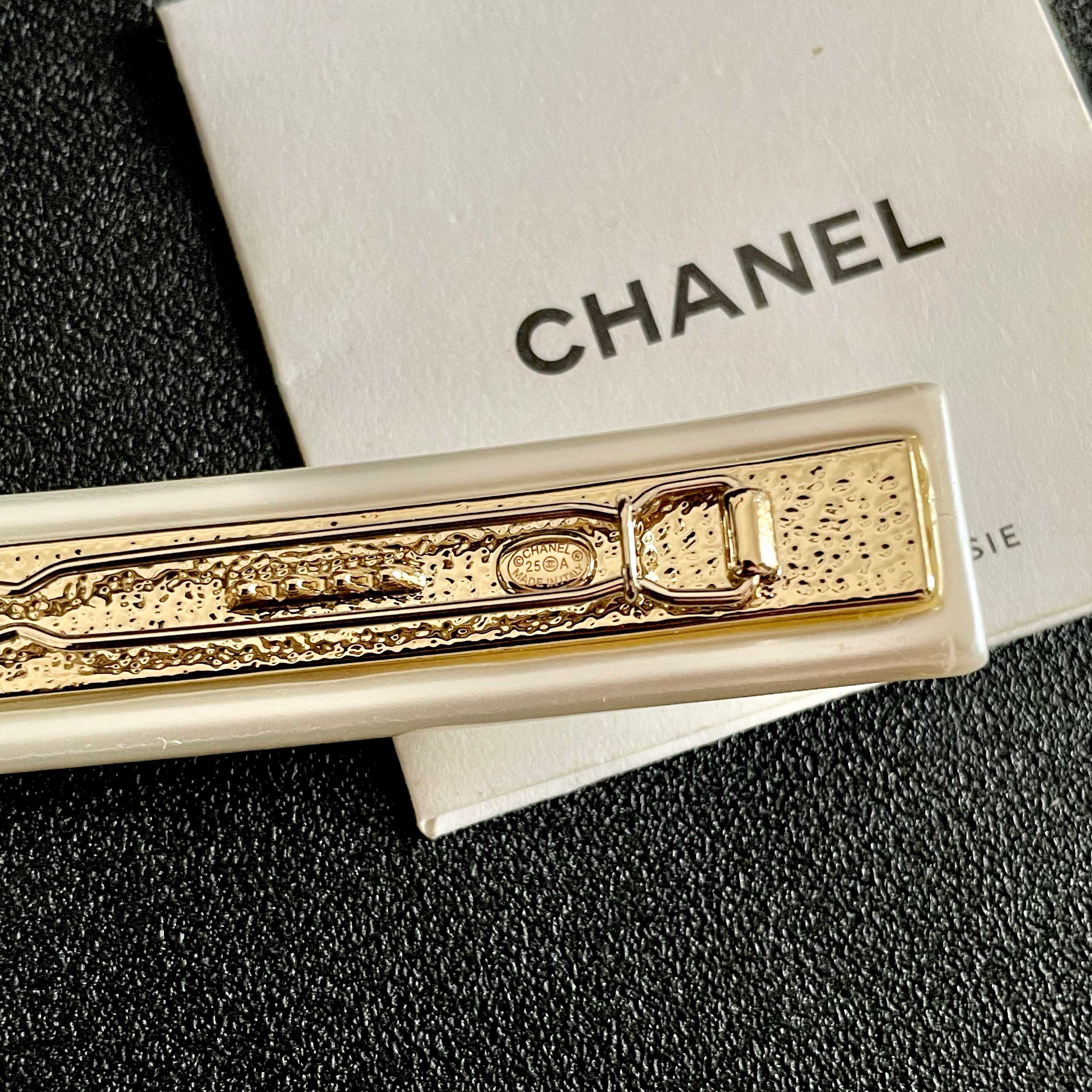Vintage Authentic Gold-Tone Turn-Lock Barrette