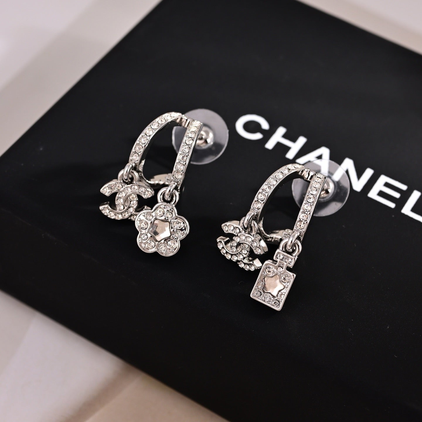 Vintage Authentic Gold-Tone Turn-Lock Earrings