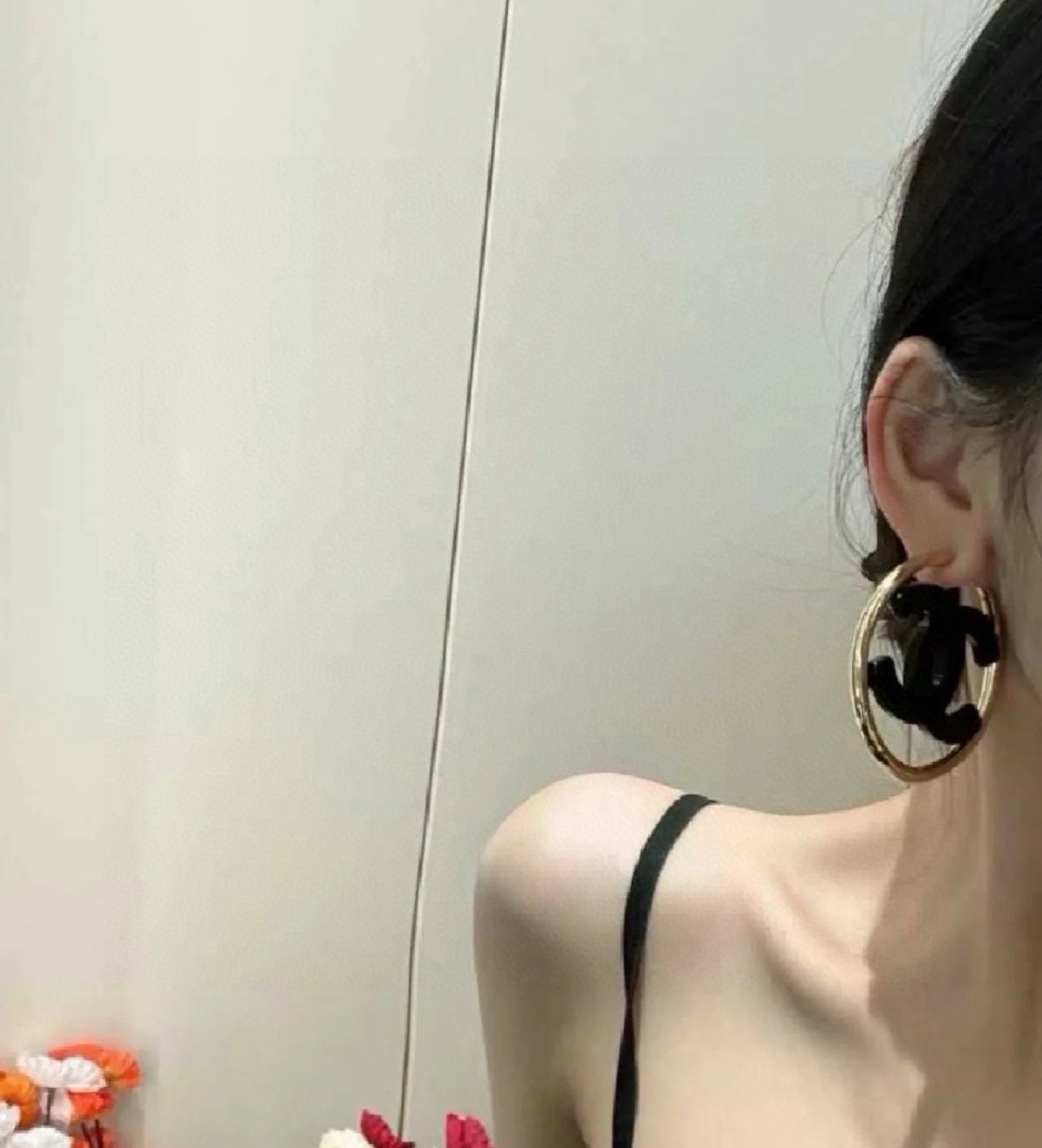 Vintage Authentic Gold-Tone Turn-Lock Earrings