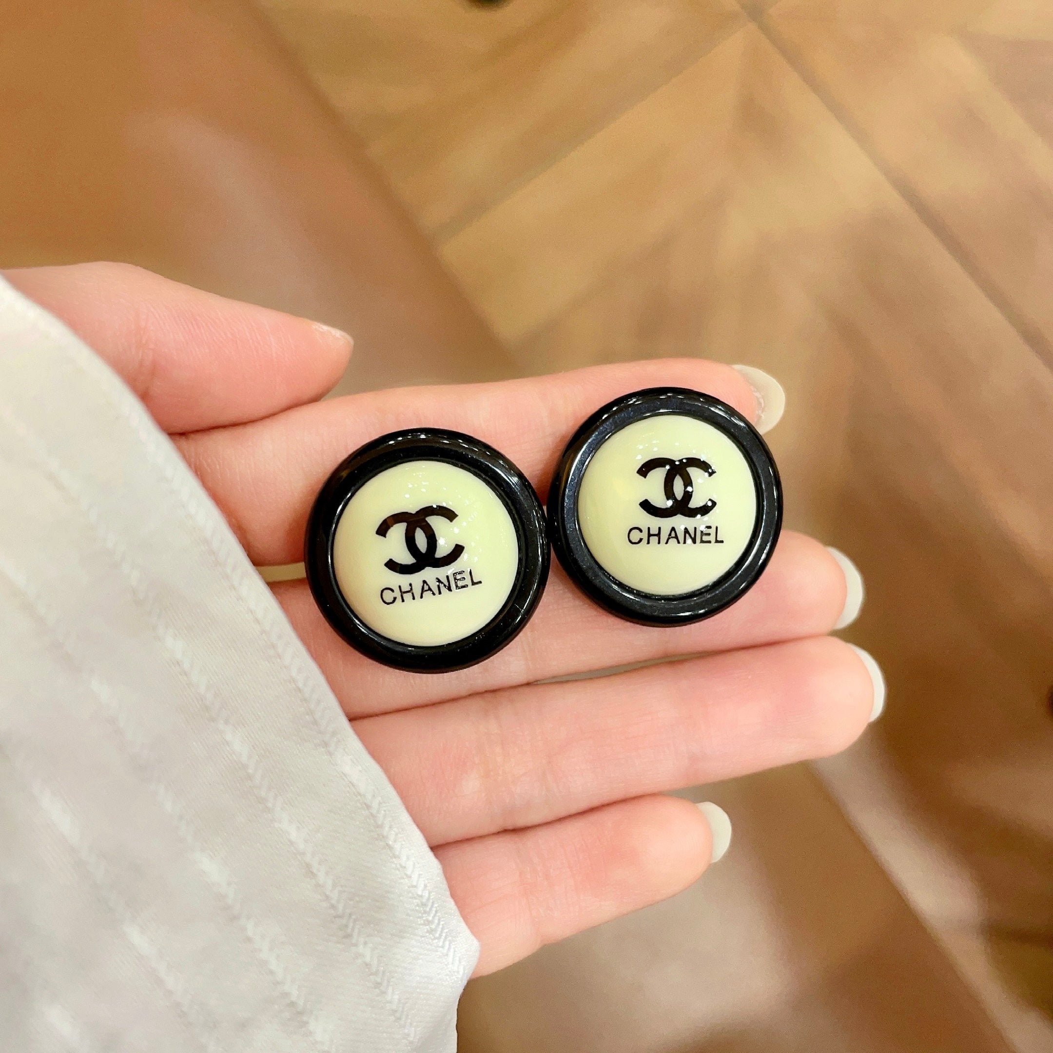Vintage Authentic Gold-Tone Turn-Lock Earrings