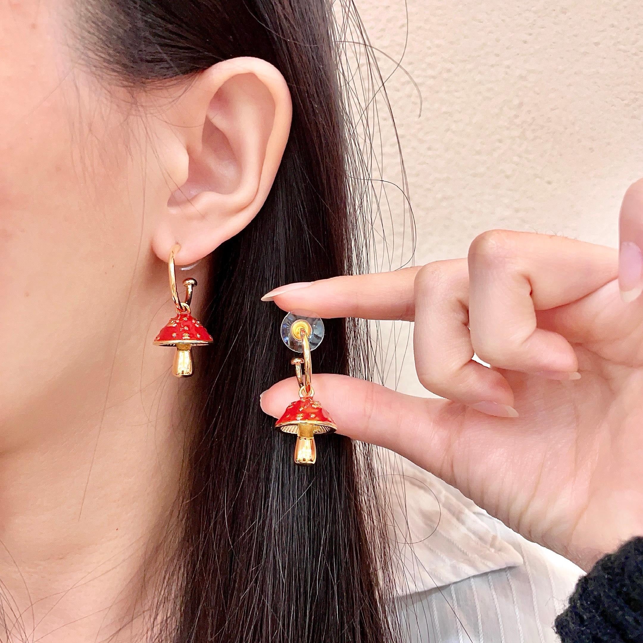 Vintage Authentic Gold-Tone Turn-Lock Earrings
