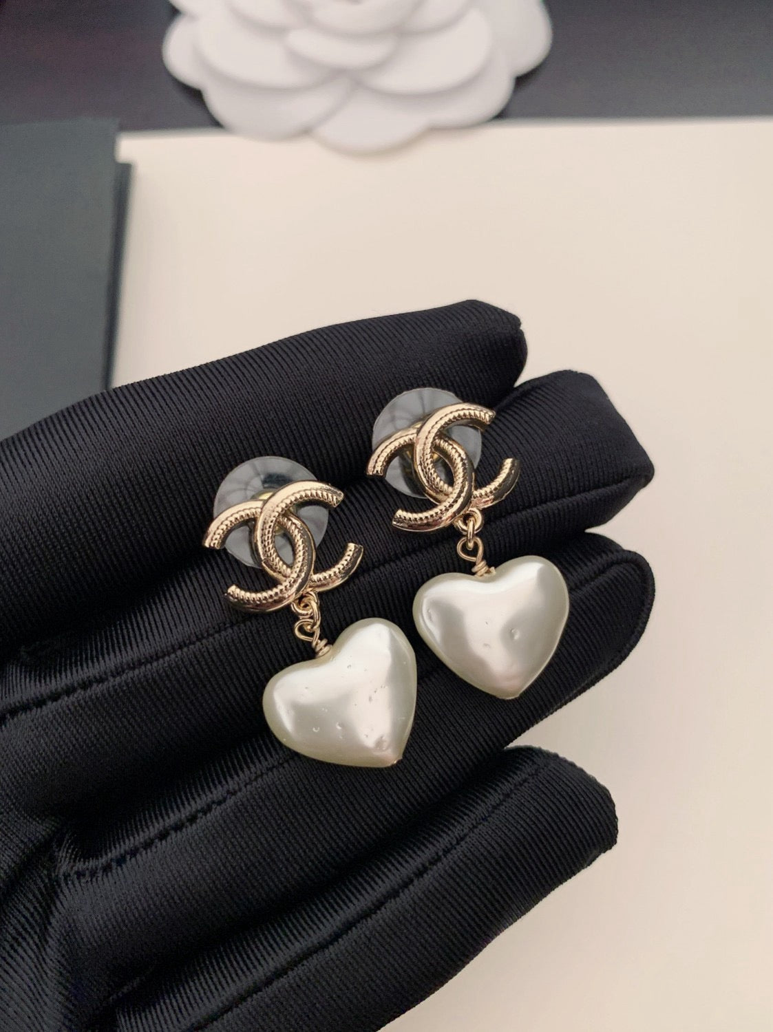 Vintage Authentic Gold-Tone Turn-Lock Earrings