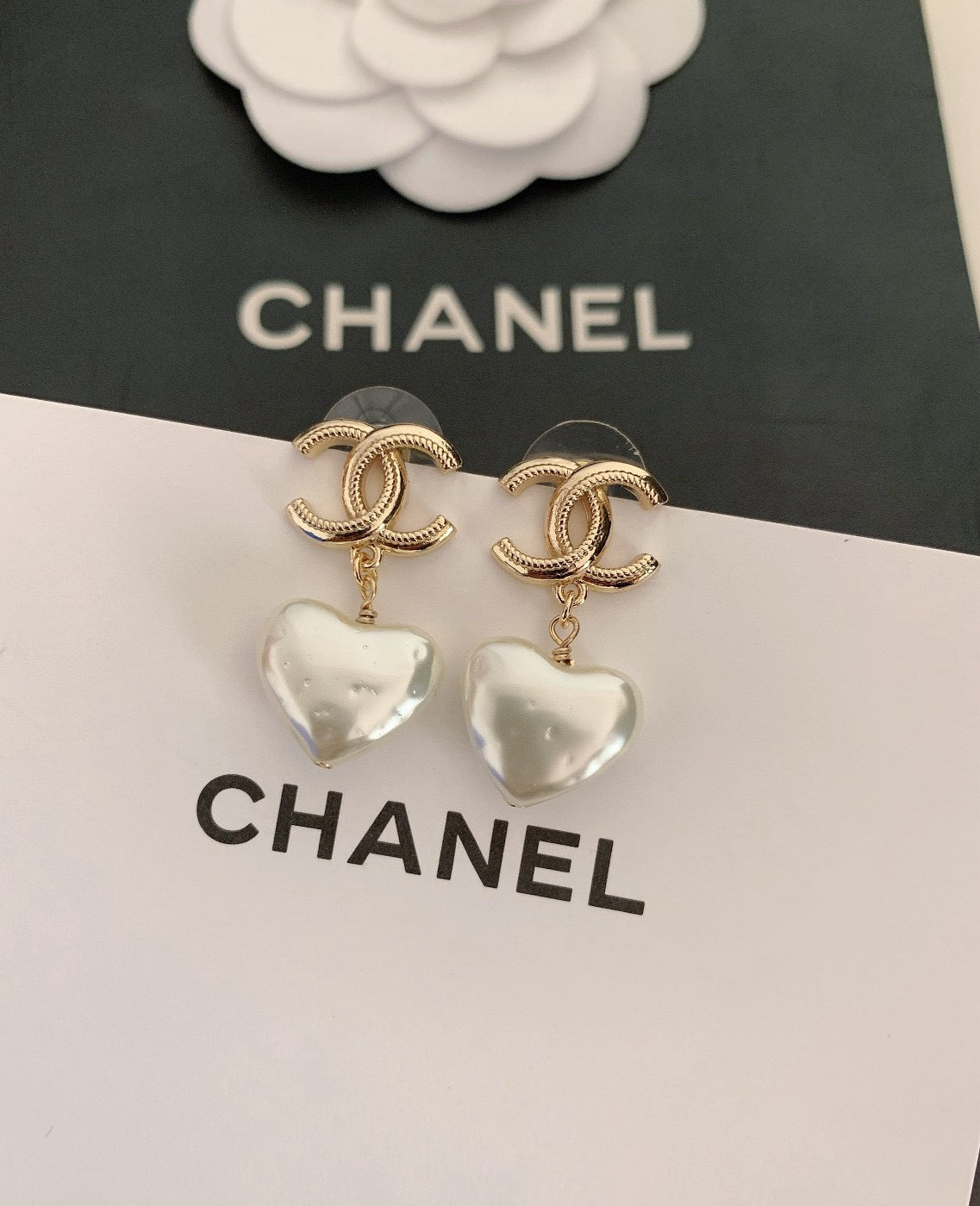 Vintage Authentic Gold-Tone Turn-Lock Earrings