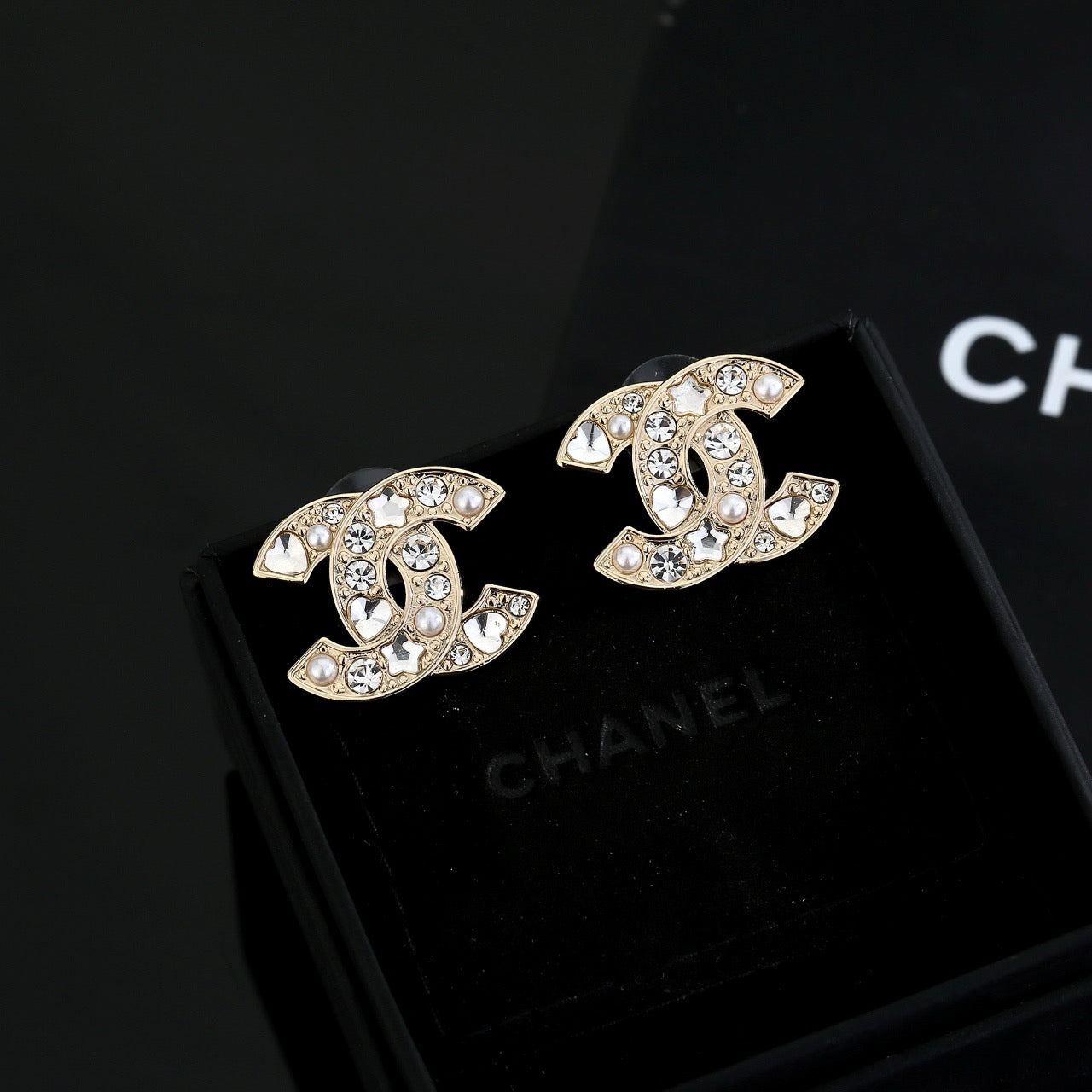 Vintage Authentic Gold-Tone Turn-Lock Earrings